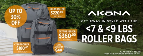 Get away in Style with the <7 & <9 LBS ROLLER BAGS!